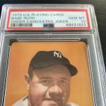 1973 Babe Ruth Playing Card PSA Gem Mint 10