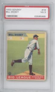 1933 Goudey Bill Dickey Yankees Rookie Card