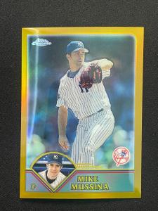 Mike Mussina 2003 Topps Chrome Gold Refractor #157