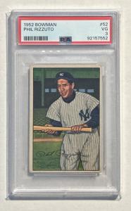 1952 Bowman Phil Rizzuto Yankees PSA VG 3 Card