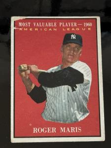 1961 Topps Roger Maris MVP Baseball Card #478