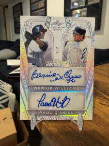 2024 Leaf Trinity Bernie Williams Paul O'Neill Dual Auto