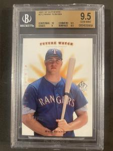 2001 SP Authentic Mark Teixeira Future Watch RC BGS 9.5