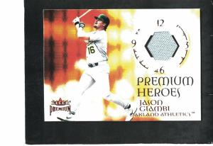 Jason Giambi 2001 Fleer Premium Jersey Relic