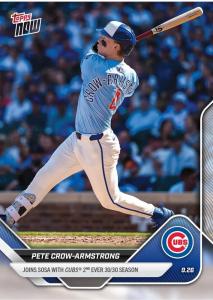 2025 Topps Now Pete Crow-Armstrong Chicago Cubs Card