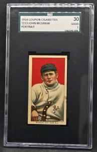 1914 T213 John McGraw Portrait Baseball Card