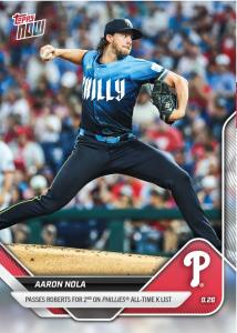 Aaron Nola 2nd All-Time K's Topps NOW Card