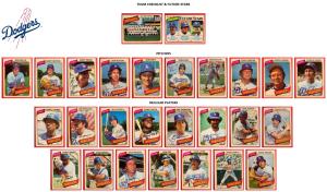Los Angeles Dodgers Topps Baseball Card Sets 1978-2025