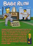 Babe Ruth Simpsons Parody Trading Card