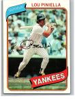 1980 Topps Lou Piniella Baseball Card #225
