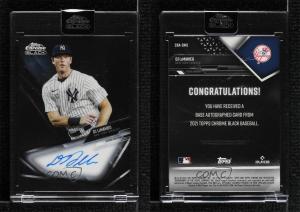 2021 Topps Chrome DJ LeMahieu Black Auto Card
