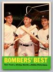 1963 Topps Tom Tresh, Mickey Mantle, Bobby Richardson Card