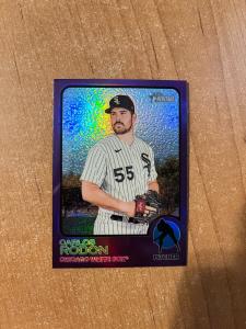 2022 Topps Heritage Carlos Rodon Purple Chrome Refractor
