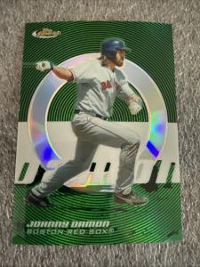 2005 Topps Finest Green Refractor Johnny Damon #71