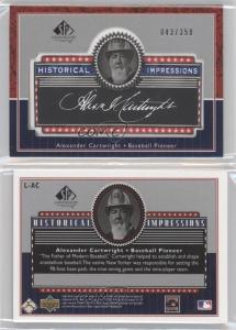 2003 SP Legendary Cuts Alexander Cartwright /350 Card