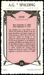 1984 Galasso Hall of Famers #26 A.G. Spalding