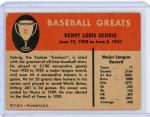 1961 Fleer #31 Lou Gehrig - Yankees Card
