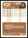 1983 Fleer George Wright Rookie Card #583