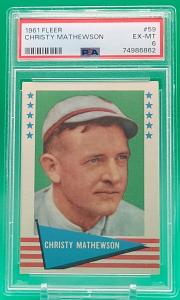 1961 Fleer #59 Christy Mathewson PSA 6 Card