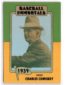 1980s SSPC Charles Comiskey Baseball Card #19