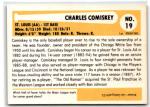 1980s SSPC Charles Comiskey Baseball Card #19