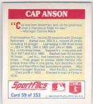 1989 Sportflics #59 Cap Anson Baseball Card