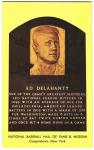 Ed Delahanty Hall of Fame Plaque Postcard