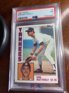 1984 Topps Don Mattingly Rookie Card PSA 7