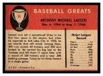 1961 Fleer Tony Lazzeri Baseball Card #54