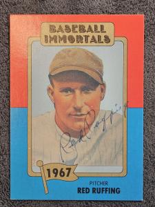 1980 Red Ruffing Autographed Baseball Card #106