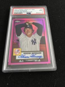 2021 Topps Chrome Goose Gossage Pink Auto Refractor