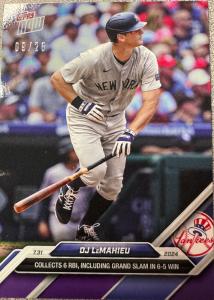 2024 Topps Now DJ LeMahieu 6 RBI Card