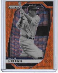 Earle Combs 2025 Panini Prizm Orange Wave /49