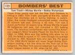 1963 Topps Yankees Tom Tresh Mickey Mantle Card