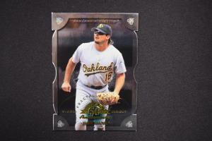 Jason Giambi 1998 Leaf Fractal Matrix Die-Cut Card