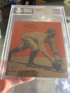 Lou Gehrig 1936 Wheaties Graded Hand-Cut Card