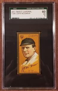 1911 T205 John McGraw Giants Baseball Card