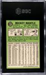 Mickey Mantle 1967 Topps #150 SGC 6.5 Card