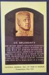 Ed Delahanty Cooperstown Hall of Fame Plaque Postcard