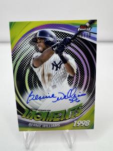 2025 Topps Finest Bernie Williams Auto Black Refractor