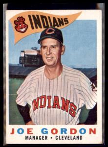 1960 Topps Joe Gordon Cleveland Indians Card