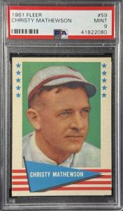 1961 Fleer Christy Mathewson PSA 9 Card