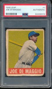 1948 Leaf Joe DiMaggio #1 PSA Authenticated Card