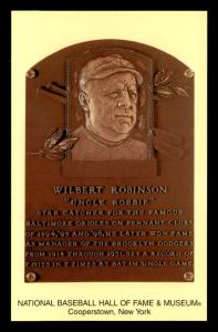 Wilbert Robinson Hall of Fame Plaque #261