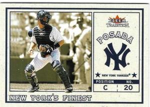 Mike Piazza Jorge Posada 2002 Game-Worn Jersey Card
