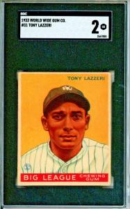 1933 Goudey Tony Lazzeri Baseball Card #31