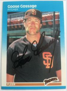 Rich Goose Gossage Yankees Autographed 1987 Fleer Card