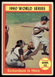 1961 Topps Pirates Yankees Game #3 Richardson Card