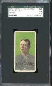 1910 T206 Cy Young Portrait Card - SGC 1.5