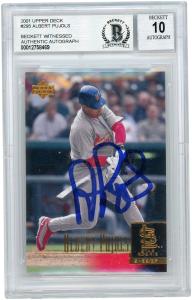Albert Pujols Signed 2001 UD Trading Card
